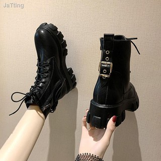 สินค้า FBL รองเท้าบูทและรองเท้าหุ้มข้อ Net red black Martin boots Women s 2020 ฤดูใบไม้ร่วงและฤดูหนาวเวอร์ชั่นเกาหลีใหม่ของ wi