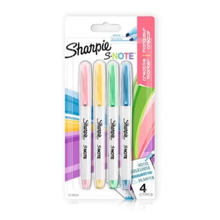 ปากกา Sharpie ปากกามาร์คเกอร์ คละสี(แพ็ค4ด้าม) ชาร์ปี้ S-NOTE