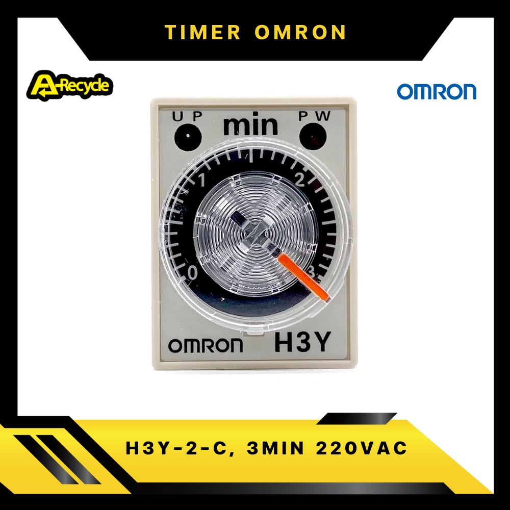 omron-h3y-2-c-3min-220vac-timer-relay-omron-2-contact-8-ขา