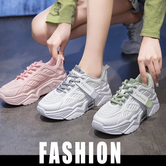 ราคาและรีวิวCOOL SHOES (มาใหม่ AR-04) รองเท้าผ้าใบผู้หญิง เสริมส้น 5 ซม.รองเท้าลำลอง