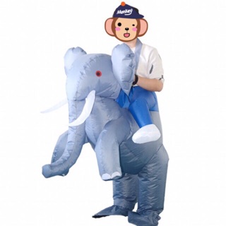 ชุดเป่าลม ช้าง (ผู้ใหญ่) Size. 160-180 cm.  ราคา 1,090 บาท #ชุดเป่าลม #ชุดเป่าลมช้าง