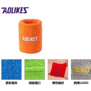 AOLIKES Wristband ผ้ารัดข้อมือ กันเหงื่อ ซับเหงื่อขณะออกลังกาย เนื้อผ้านุ่ม ใส่สบาย จากห้างหรู