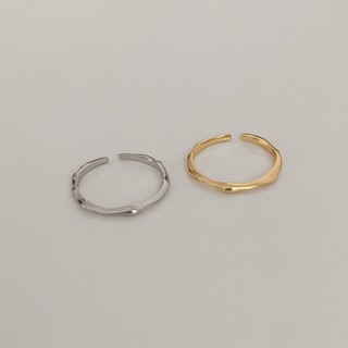 (โค้ด X8SFXJ ลด 20%) A.piece  แหวนเงินแท้ [all silver 925] slim wave ring