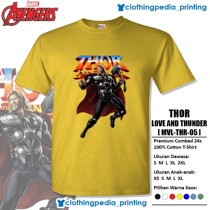 เสื้อยืด-พิมพ์ลายซุปเปอร์ฮีโร่-thor-love-and-thunder-avengers-สําหรับผู้ชาย