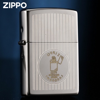 Zippo Zippo ของแท้✷Zippo Zippo American Genuine Lighter Founding Day Black Ice Collection 49629 ไฟแช็กน้ำมันก๊าด Windpro