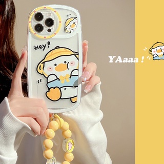 ของแท้ เคสโทรศัพท์มือถือ ลายการ์ตูนเป็ด พร้อมสายคล้องมือ สําหรับ Iphone 14max 13 12 14pro max 11-III