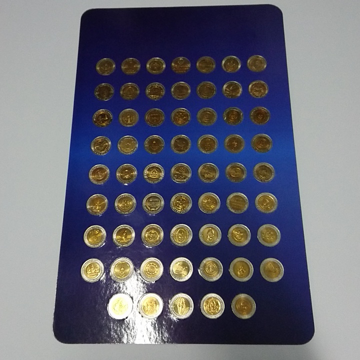 เหรียญพร้อมแผง-เหรียญ-10-บาทสองสี-ครบชุด-61-วาระบรรจุแผงเหรียญ-unc