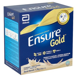 Ensure ทองแป้งรสชาติสมบูรณ์ผง 4 x 400g (๑.๒กก.)