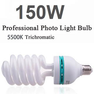 เช็ครีวิวสินค้า150w 5500k E27 Photo Studio Bulb Video Light Photography Daylight Lamp