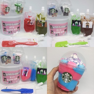 ส่งฟรี!! ⭐️Duo Starbucks Frappuccino D.I.Y Slime Kit⭐️ ชุดดูโอ สไลม์ดีไอวายน้ำปั่นสตาร์บัค🥛