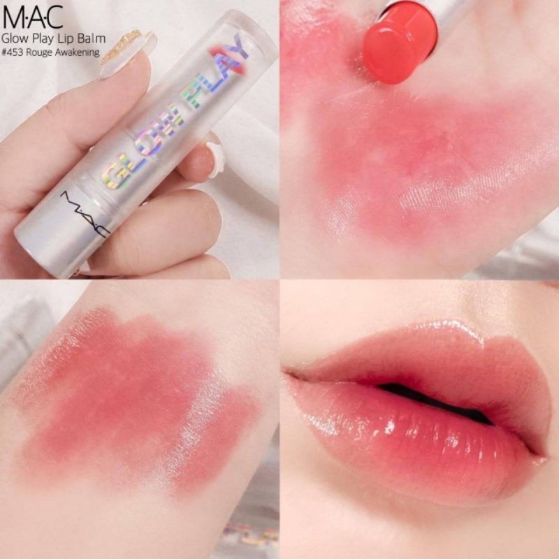 แท้💯 ลิป MAC glow play lip balm 3.6g สี Rouge Awakening, that tickles ...