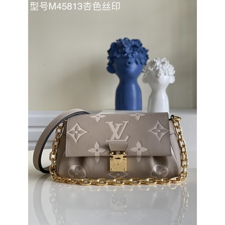 Louis LV monogram favorite pocket bag trendy underarm hobo bag baguette with double strap