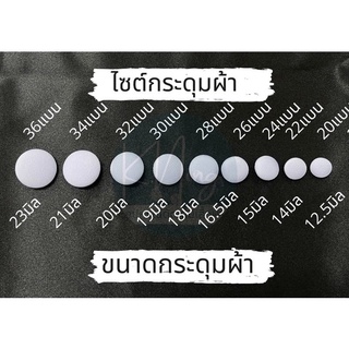 ภาพหน้าปกสินค้ากระดุมผ้า กระดุมผ้าปั้ม มี24สี และ9ขนาดให้เลือก (5เม็ด:แพ็ค) พร้อมส่ง✅ส่งเร็ว✅ ที่เกี่ยวข้อง