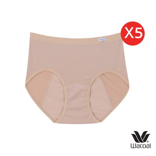 Wacoal Hygieni Night Panty กางเกงในอนามัย เซ็ท 5 ชิ้น รุ่น WU5E00/WU5F00 สีเนื้อ/นู้ด (NN)