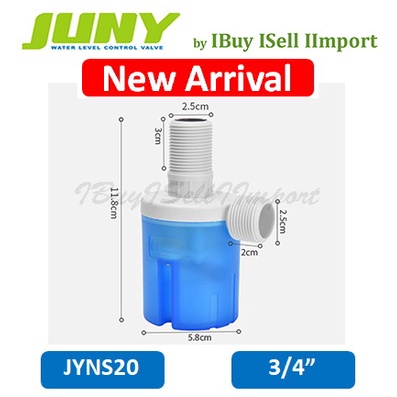 วาล์วควบคุมระดับน้ำรุ่นใหม่-jyns20-ชนิดน้ำเข้าบนออกข้าง-ขนาด-3-4-นิ้ว-6-หุน