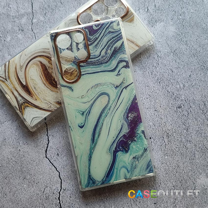 เคส-samsung-s22-ultra-note20-s21-ultra-s21ultra-ฅ-note20-ultra-tpu-ใส-ลายหินอ่อน-สวย-หรู-เบา-ขอบทอง-โครเมียม