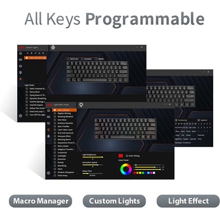 ภาพขนาดย่อของภาพหน้าปกสินค้าRoyal Kludge RK61 RGB - Hotswap ️ 60% คีย์บอร์ดเกมมิ่ง คีย์บอร์ดไร้สาย Bluetooth / Mechanical Keyboard จากร้าน hardware_riser บน Shopee ภาพที่ 5