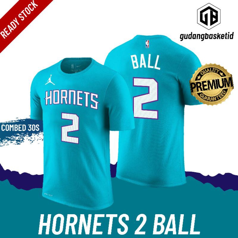 เสื้อยืดพิมพ์ลายแฟชั่นnike-เสื้อยืดบาสเก็ตบอล-พิมพ์ลาย-nba-gametime-hornets-2-ball