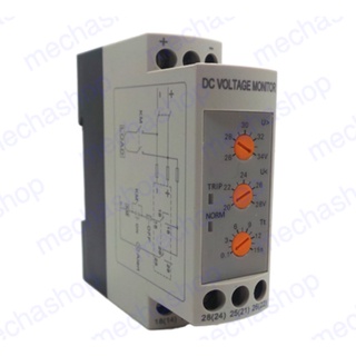 อุปกรณ์ป้องกันไฟตกไฟเกินไฟกระแสตรง DC Voltage Monitoring DVRD-24 DC Over and Under Voltage Output Relay