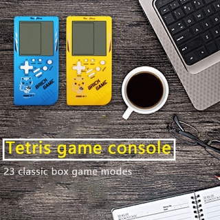 เกมคอนโซล Tetris แบบพกพาคลาสสิกย้อนยุคมือถือเกมคอนโซลที่ปรับความเร็วได้