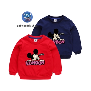 ภาพหน้าปกสินค้า** จุด ** Mickey Mouse แฟชั่นใหม่ 10 สีเด็กแขนยาวเสื้อยืดมิกกี้เมาส์การ์ตูนผ้าฝ้ายเสื้อกันหนาว ที่เกี่ยวข้อง