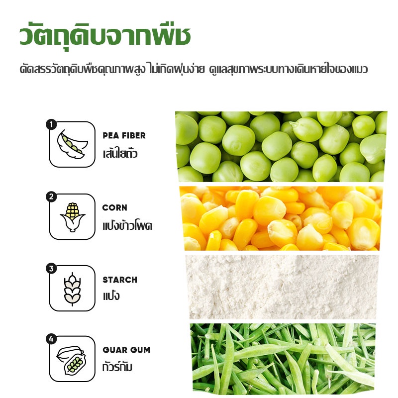 พร้อมส่ง-ทรายแมว-เต้าหู้-ออร์แกนิค100-ประกอบด้วยอนุภาคระงับกลิ่นกาย-ผลิตจากกากถั่วเหลืองธรรมชาติ-ทรายแมว