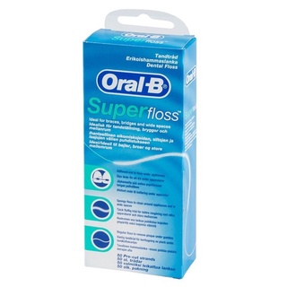 พร้อมส่ง ไหมขัดฟัน Oral B Superfoss 1 กล่อง มี 50 ชิ้น