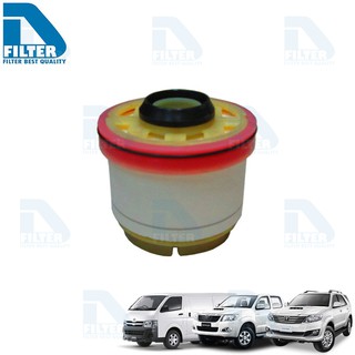 กรองโซล่า (กรองน้ำมันดีเซล) Toyota โตโยต้า Fortuner 2004-2014,Hiace Commuter,Vigo วีโก้ By D Filter (DF024N)