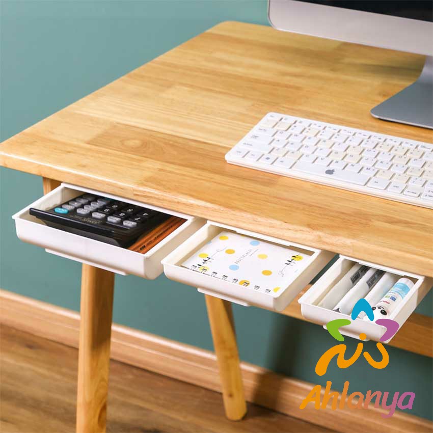 ahlanya-กล่องเก็บของแบบลิ้นชัก-ติดใต้โต๊ะ-หยัดพื้นที่-storage-box