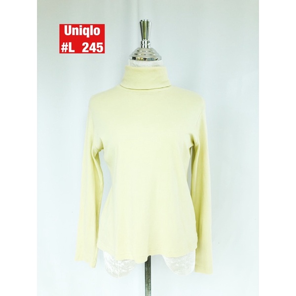 เสื้อคอเต่าแขนยาว-uniqlo-size-l-เสื้อคอเต่าสีพื้น-เสื้อคอเต่า-สเวตเตอร์