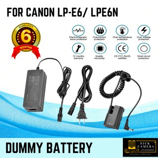 สินค้า Kingma Dummy battery CANON LP-E6 / LP-E6N ( LPE6 / LPE6N ) สำหรับกล้อง R / R5 / R6 / 5DIV / 6DII / 7DII / 60D /70D / 80D