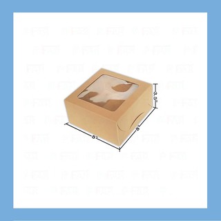 กล่องเค้ก 1 ปอนด์ ขนาด 8x8x3.5 นิ้ว (10 ใบ) INH101