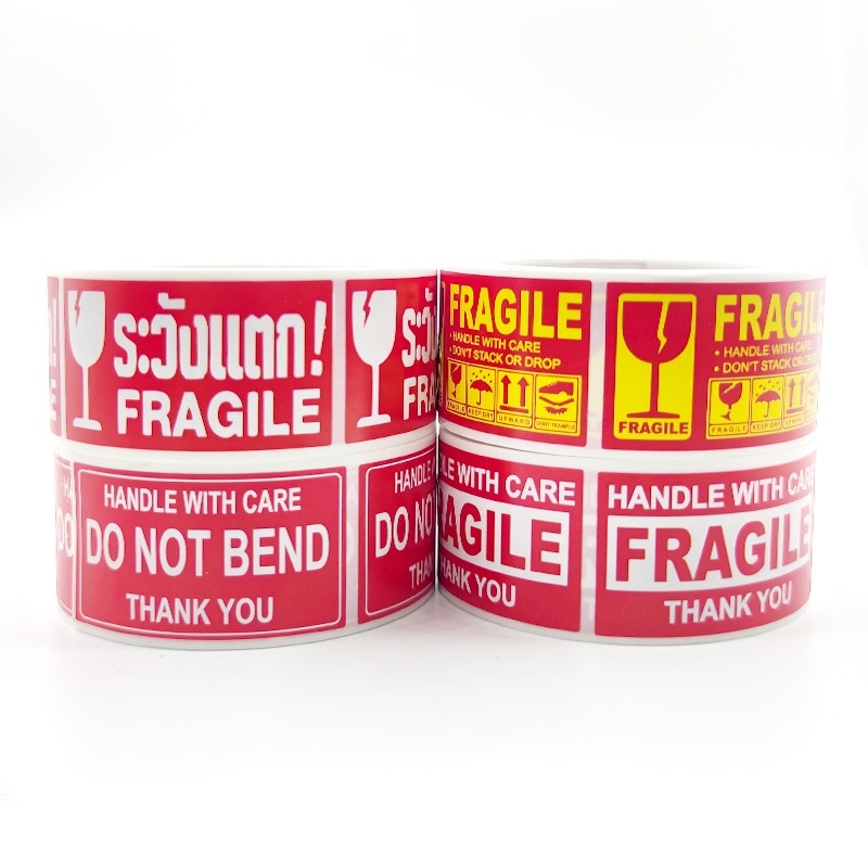 warning-sticker-สติกเกอร์ระวังแตก-สติกเกอร์-fragile-สติกเกอร์สีเหลี่ยม-สติกเกอร์สีแดง-สติกเกอร์ระวัง