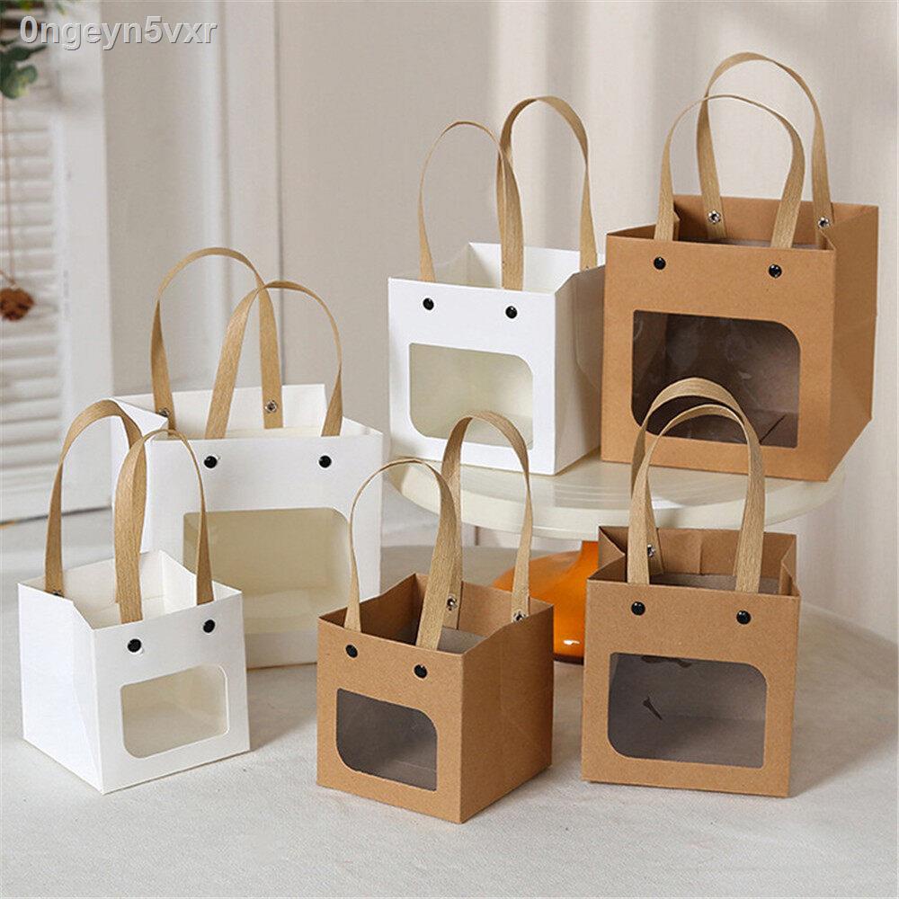 koo-portable-kraft-paper-bags-candy-gift-bags-baking-cake-dessert-square-bottom-party-paper-bags