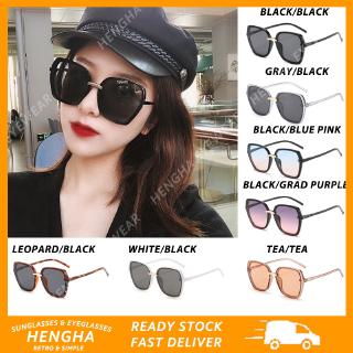ภาพหน้าปกสินค้า【HENGHA】【พร้อมสต็อก】แว่นกันแดดแฟชั่นเกาหลีไซส์ใหญ่สำหรับผู้หญิง ที่เกี่ยวข้อง