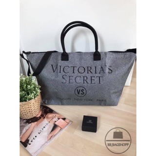 VICTORIAS SECRET CANVAS GLITTER LARGE RUNWAY TRAVEL BAG 2017 (outlet)