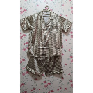 👚[Asleepingplus] ชุดนอนผ้าซาตินไซส์ใหญ่ ลายกราฟฟิก หลากหลายสี แขนสั้น ขาสั้น👚💤💤💤💤💤