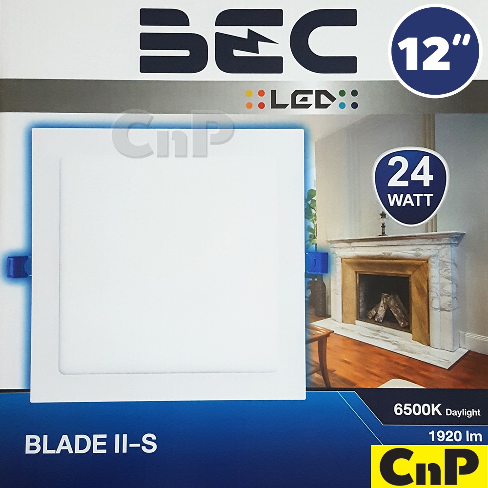 bec-โคมไฟดาวน์ไลท์-ฝังฝ้า-12-นิ้ว-12-panel-led-24w-รุ่น-blade-ii-s