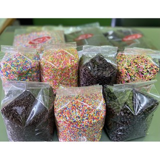 ท็อปปิ้งเกล็ดน้ำตาล แต่งเบเกอรี่ หนัก ครึ่งโล Decoration ,Sugar Sprinkle Topping Net weight 500 Grams