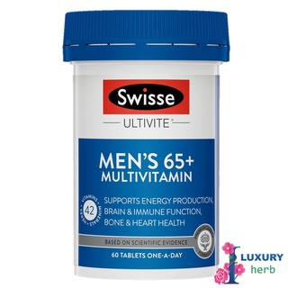 ภาพขนาดย่อของภาพหน้าปกสินค้าSWISSE MEN'S Ultivite 65+ Multivitamin 60 Tablets สำหรับชายวัย 65+ จากร้าน iluxuryherb บน Shopee ภาพที่ 3