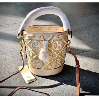 SMALL TORY BURCH T MONOGRAM BUCKET BAG