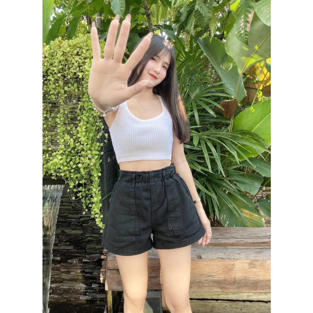 532-new-กางเกงขาสั้นรุ่นใหม่ล่าสุด-เอวสูงสวยเริชชสุดๆๆดีเทล-เอวแบบสม๊อกทั้งตัว-ปลายขาแบบเย็บ-ทรงแบบไม่สั้นจนเกินไป