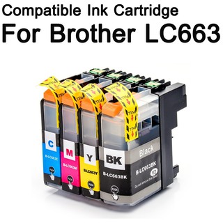 ตลับหมีกเทียบเท่า Compatible Ink Cartridge LC663 LC663BK LC663C LC663M LC663Y For Brother MFC-J2320 MFC-J2720