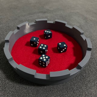 [Plastic]  Castle Dice Tray for Board Game/ Tabletop Games - ถาดทอยเต๋าปราสาท