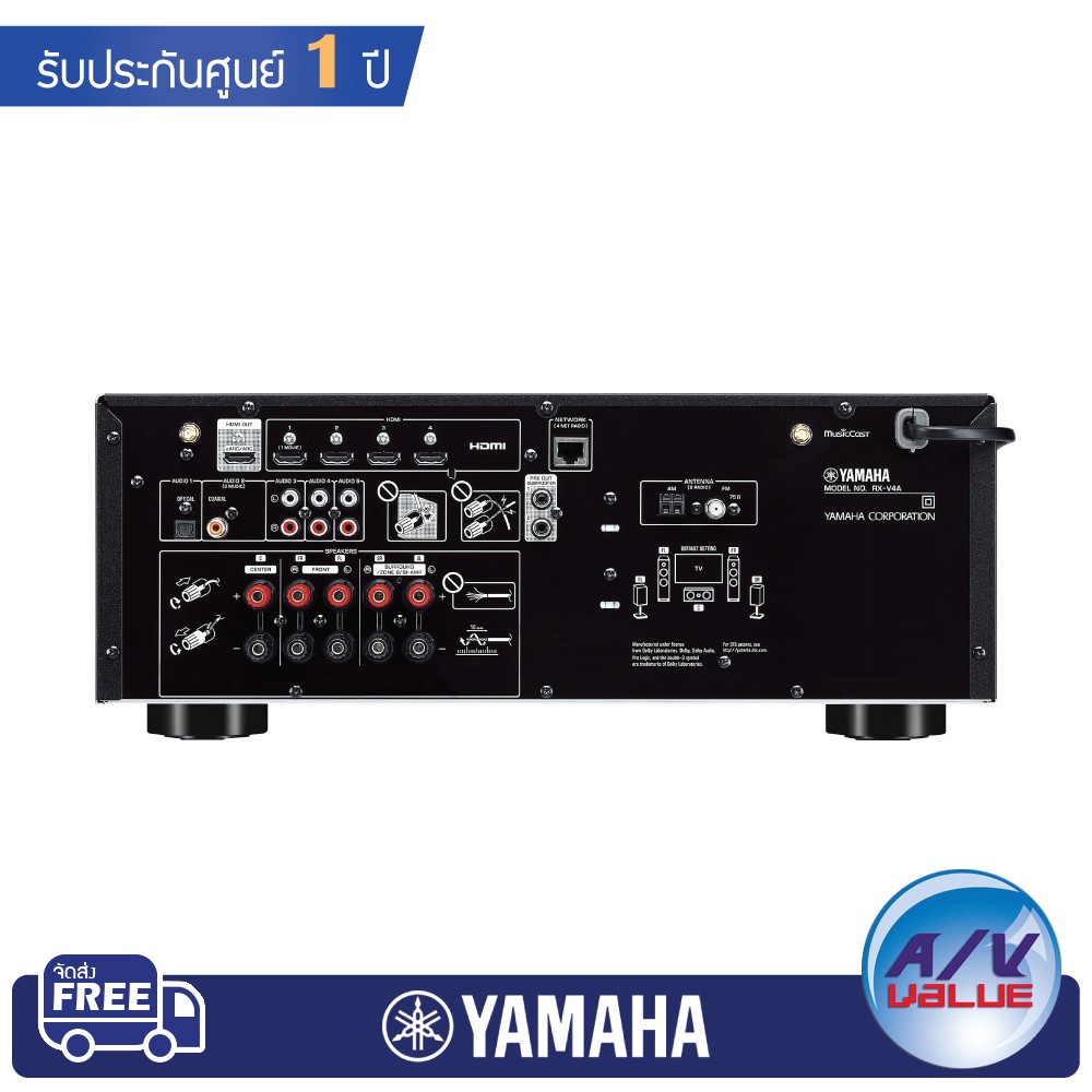 free-hdmi-rah-48-1m-yamaha-rx-v4a-5-2-channel-av-receiver-ผ่อน-0