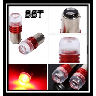 BBT 1 คู่ ไฟแฟลชกระพริบสีแดง 1157 LED ท้ายอัตโนมัติไฟเบรคหลอดไฟโปรเจคเตอร์ 1157FL