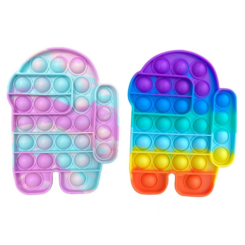 ภาพหน้าปกสินค้าของเล่น Pops Bubble Pop It Fidget สีรุ้ง ของเล่นบําบัดความเครียด จากร้าน happylife2019.th บน Shopee