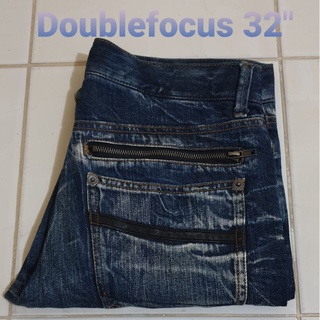 ยีนส์สภาพ 95% ยี่ห้อ Doublefocus เอว 32 นิ้ว