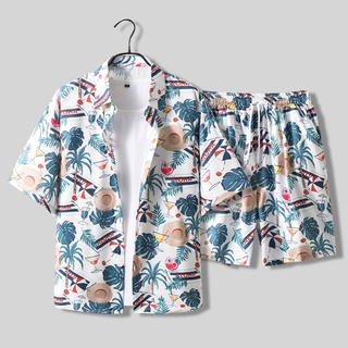 ภาพขนาดย่อของสินค้าชุดเสื้อแขนสั้น และกางเกงฮาวาย ทรงหลวม ลายดอกไม้ เหมาะกับเดินชายหาด สไตล์ฮาวาย สําหรับผู้ชาย และคู่รัก