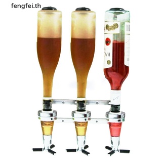 Fengfei อุปกรณ์เมาท์ขาตั้งติดผนัง สีเงิน สําหรับวางขวดไวน์ 3 ขวด